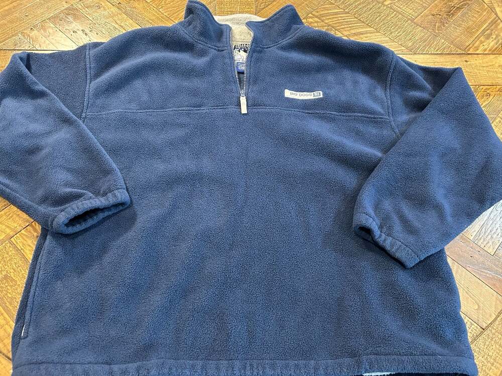 Vintage Big Dogs Polar Dogs High Tech Gear Quarter Zip Fleece Pullover - Navy XL
